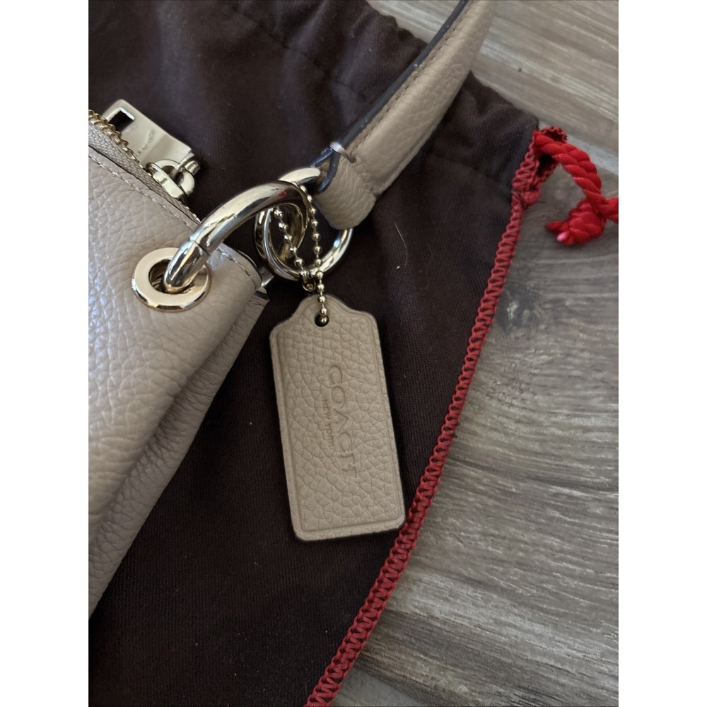Coach Shoulder Bag Leather Beige w/ Tag 33521 Used W/ Dust Bag Cover - Picture 2 of 13